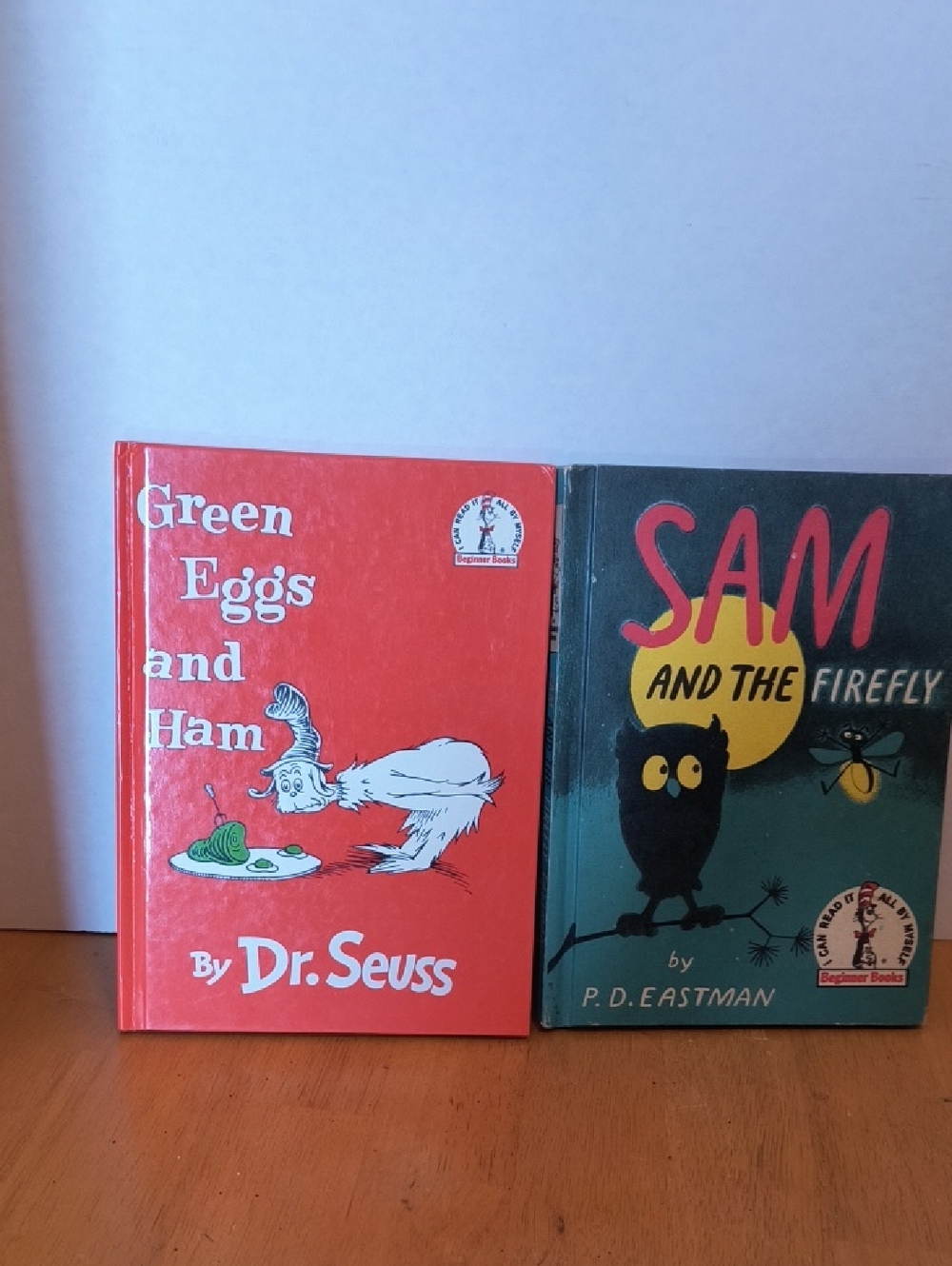 Dr. Seuss Red Cover Green Eggs and Ham Bundle Of 2 Vintage Hard Cover B3